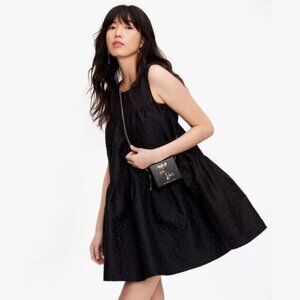 Kate Spade Black Organza Sleeveless Tiered Mini Dress - XXS, worn 1X